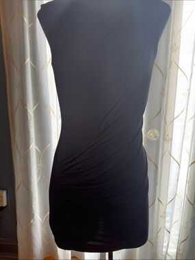 BCBGMaxAzria Black Ruched Mini Dress